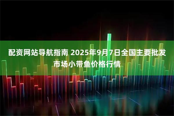 配资网站导航指南 2025年9月7日全国主要批发市场小带鱼价格行情